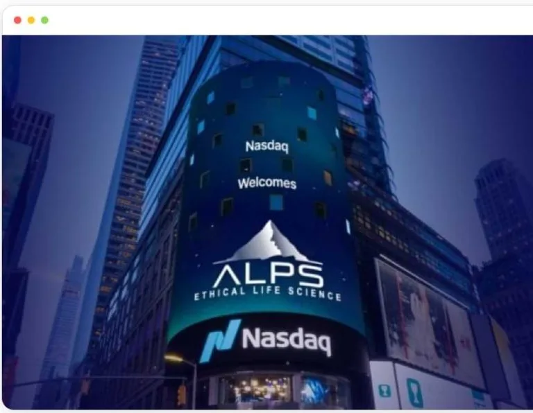ALPS Ethical Life Science display at Nasdaq